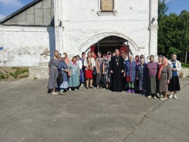 Приём паломников из Большого Болдина